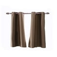 thumbnail image 2 of 2PC Lined Grommet Top Curtain Panels – Geometric Printed Faux Silk – 36x63? (Check Size) 2 of 2