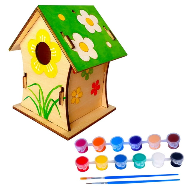 Alexda Bird Feeders DIY Bird House Pendant Kits For Children To Build