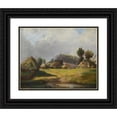 thumbnail image 1 of Alexei Kondratievich Savrasov 18x15 Black Ornate Wood Framed Double Matted Museum Art Print Titled - Village by the Forest, 1 of 5