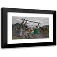 thumbnail image 1 of Alexei Stepanovich Stepanov 18x13 Black Modern Framed Museum Art Print Titled - The Village Swing, 1 of 5