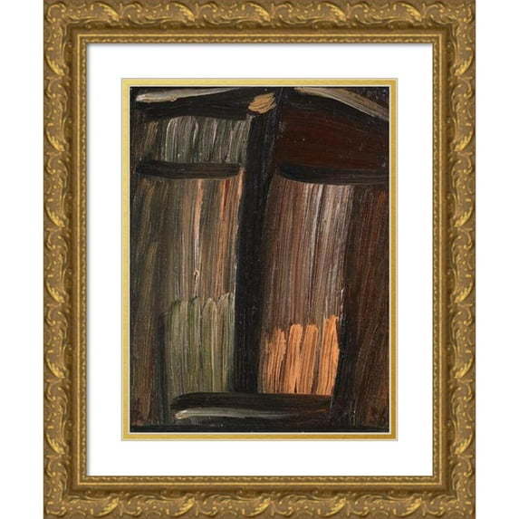 Alexej von Jawlensky 11x14 Gold Ornate Wood Frame and Double Matted Museum Art Print Titled - Medium Meditation (Earthbound) (1936)