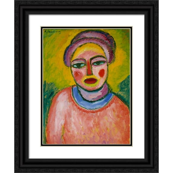 Alexej von Jawlensky 19x24 Black Ornate Framed Double Matted Museum Art Print Titled: Spring (1912)