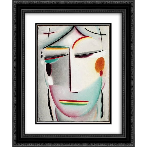 Alexej von Jawlensky 2x Matted 20x24 Black Ornate Framed Art Print 'Saviour's Face Distant King - Buddha II'