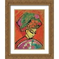 thumbnail image 1 of Alexej von Jawlensky 2x Matted 20x24 Gold Ornate Framed Art Print 'Young Girl with a flowered hat', 1 of 2