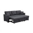 thumbnail image 1 of Alexent L-Shaped Sectional Sofa with Pull-Out Sleeper & Storage Recliner, Dark Gray Sofa for Living Room, 1 of 21