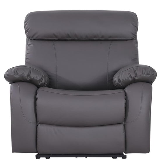 Alexent Leather Recliner Armchair Power Lift Reclining Sofa Theater Couch Gray