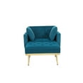 thumbnail image 1 of Alexent Mid Century Modern Glam Adjustable Velvet Chair & Ottoman- Jasper Green, 1 of 8