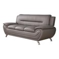 thumbnail image 1 of Alexent Modern Faux Leather Upholstered Living Room Sofa in Gray, 1 of 12