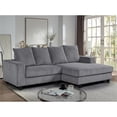 thumbnail image 1 of Alexent Sectional Sofa Deep Seat Couch Fabric Sleeper Chaise Couch Gray, 1 of 10