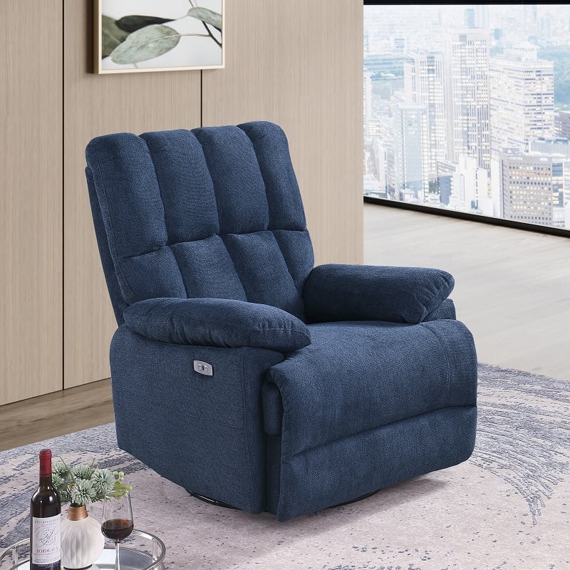 Alexent Swivel Recliner with Footrest and 270 ° Swivel Base