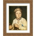 thumbnail image 1 of Alexey Venetsianov 2x Matted 20x24 Gold Ornate Framed Art Print 'A Peasant Woman, Combing Flax (Anisia)', 1 of 2