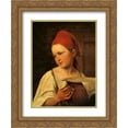 thumbnail image 1 of Alexey Venetsianov 2x Matted 20x24 Gold Ornate Framed Art Print 'Peasant Woman with Milk', 1 of 2