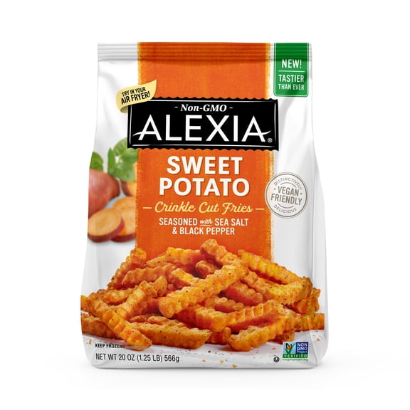 Alexia Sweet Potato Crinkle Cut Fries Seasoned with Sea Salt & Black Pepper 20oz