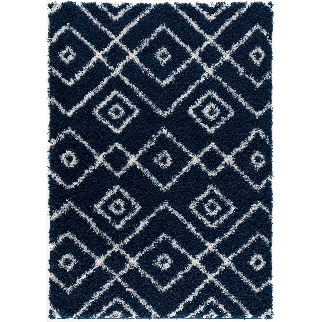 Alexia Shag Barrow Jute Collection 8' x 10' Area Rug - Black - Walmart.com