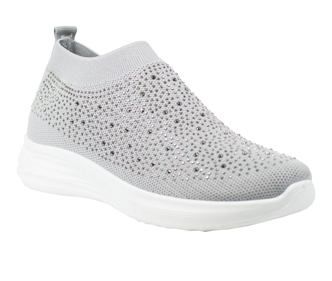 Alexis Bendel Women's Comfortable Rhinestone Knit Sneaker