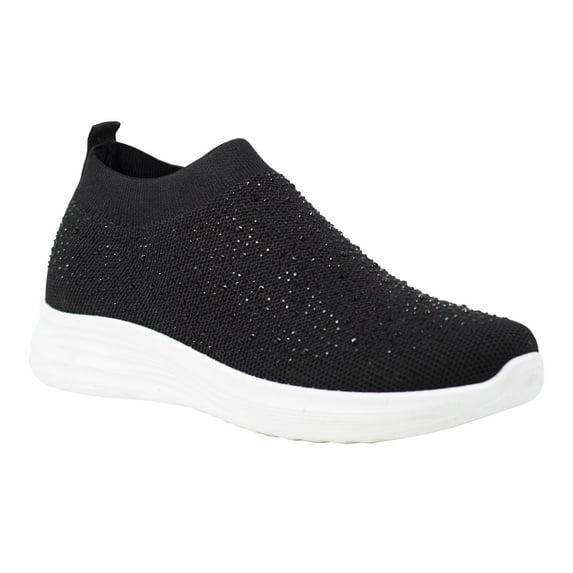 Alexis Bendel Women's Adult Comfort Embellished Knit Sneaker