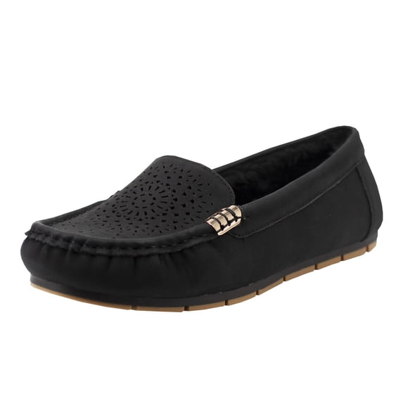 Alexis Bendel Women's Adult Comfort Laser Cut Driving Moc