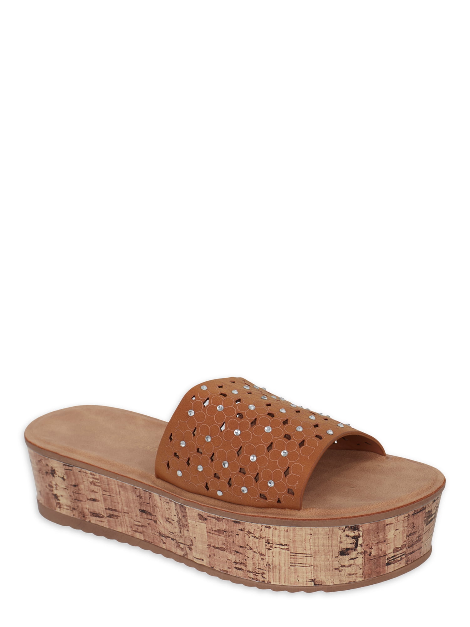 Alexis Bendel Women's Crochet Low Heel Platform Wedge Sandals, Sizes 6-11