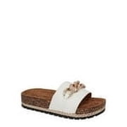 Alexis Bendel Womens Hardware Footbed Slide Sandals, Sizes 6-11