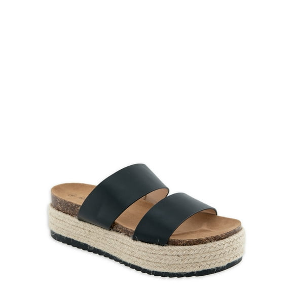 Alexis Bendel Women's Low Heel Espadrille Platform Footbed Sandals, Sizes 6-10