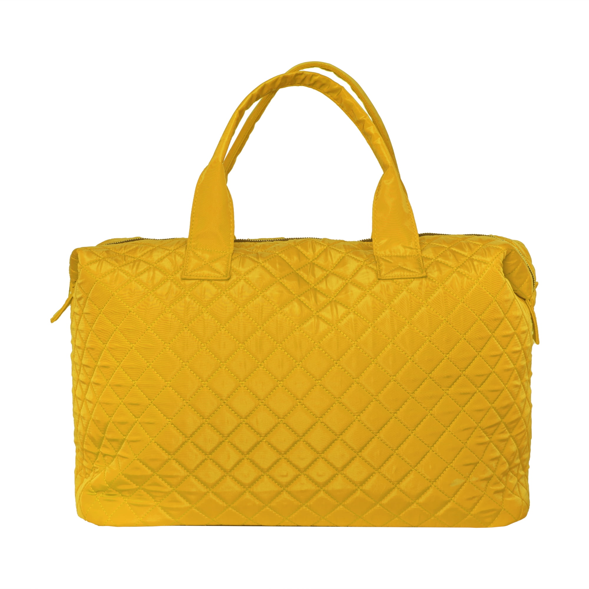 Alexis Bendel Mauve Checkered Pattern Nylon Travel Duffle