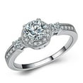 thumbnail image 1 of Alexis Engagement Ring Women Sterling Silver Cubic Zirconia Ginger Lyne Collection, 1 of 6
