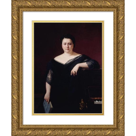 Alexis-Joseph Pérignon 12x14 Gold Ornate Wood Frame and Double Matted Museum Art Print Titled - Marietta Alboni, Mattherti Selli (1826-1894), Chantice (1870)