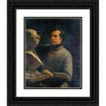 thumbnail image 1 of Alexis-Joseph Pérignon 15x18 Black Ornate Wood Framed Double Matted Museum Art Print Titled - Jean-Pierre Dantan (1800-1869), Sculptor, Modeling the Bust of Perignon (1848), 1 of 5