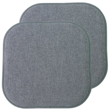 Alexis Memory Foam No Slip Back 16 x 16 Chair Pad Cushion 2 Pack - Blue-Gray