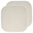 thumbnail image 1 of Alexis Memory Foam No Slip Back 16 x 16 Chair Pad Cushion 2 Pack - Linen-Beige, 1 of 6