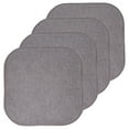 thumbnail image 1 of Alexis Memory Foam No Slip Back 16 x 16 Chair Pad Cushion 4 Pack - Gray-Silver, 1 of 5