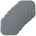 thumbnail image 1 of Alexis Memory Foam Indoor Non Slip Back 16" x 16" Universal Chair Pad Cushion, 6-Pack, Blue/Grey, 1 of 5