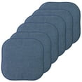 thumbnail image 1 of Alexis Memory Foam No Slip Back 16 x 16 Chair Pad Cushion 6 Pack - Denim, 1 of 7