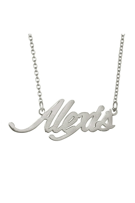 Alexis Name Necklace Script Initial Nameplate Stainless Steel Jewlery Graduation Gifts