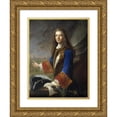 thumbnail image 1 of Alexis Simon Belle 11x14 Gold Ornate Wood Frame and Double Matted Museum Art Print Titled - Charles-Franis-Marian the Custine, Chevalier the Wiltsz (D.1738) (1714), 1 of 4