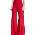 thumbnail image 1 of Alexis Womens Shir  red Silk Wide Leg Dress Pants, Red, Small, 1 of 2