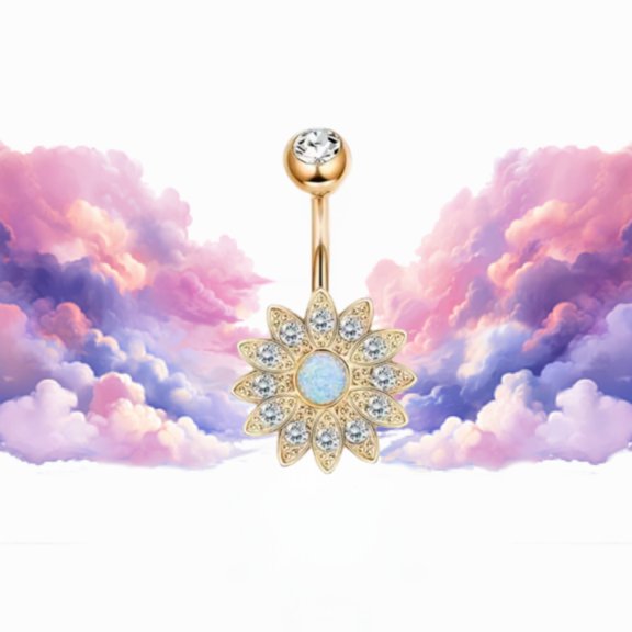 Alexki Body Jewelry -14G Belly Button Piercing Navel Ring for Women & Girls - Perfect Gift