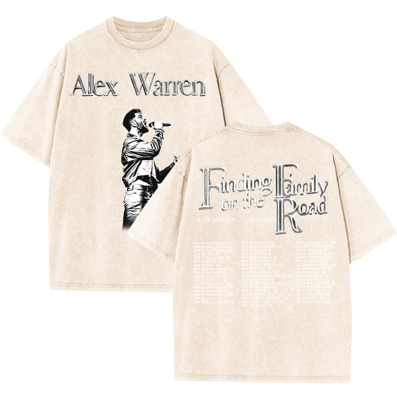 Alexs Shirt 2026 Tour Warrens Merch Tshirts Vintage Washed Music Tee For Fans