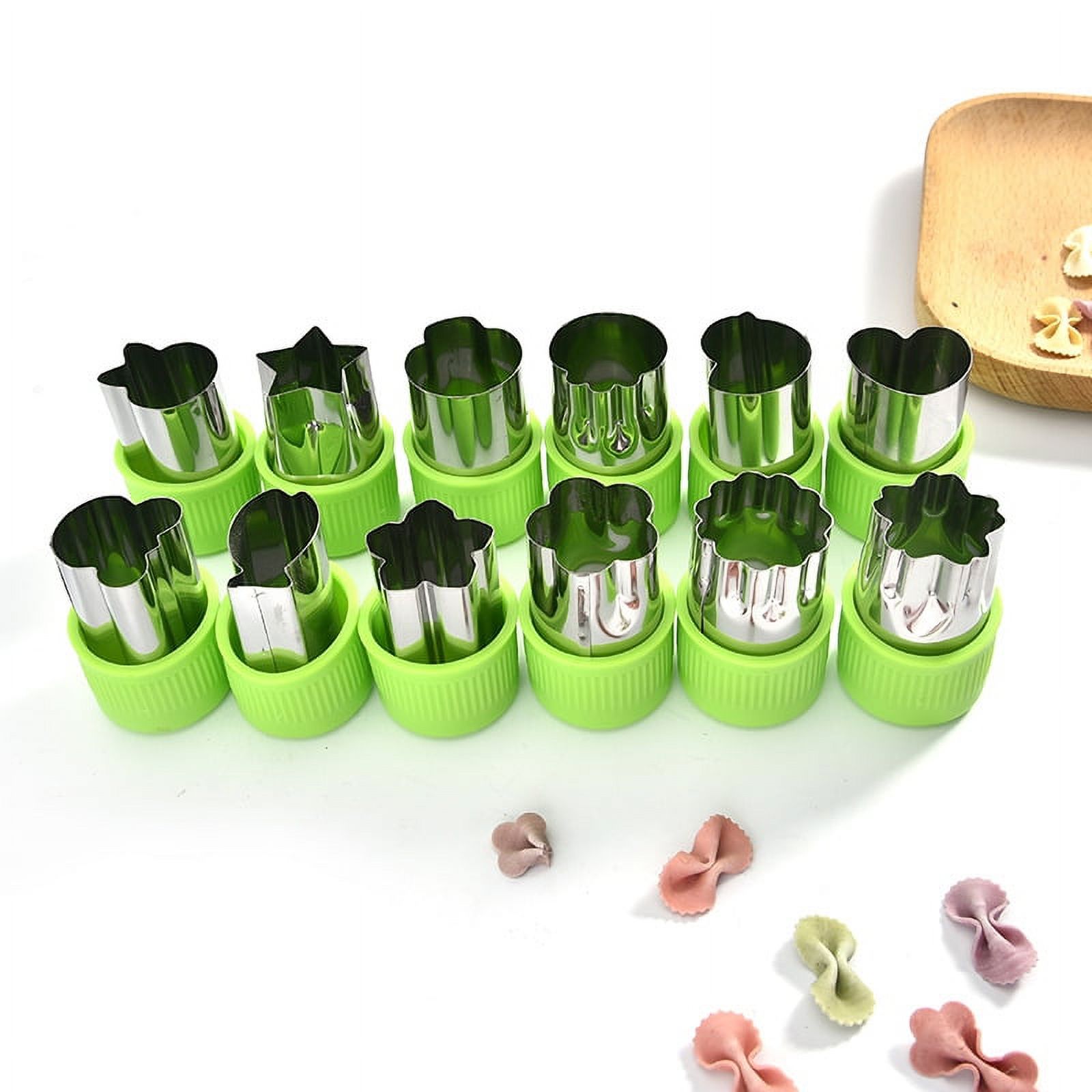 Alexsix 12 Pcs Vegetable Shape Cutter Set Flower Star Mold for Cookies