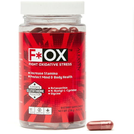 Alexsyn F*OX — Oxidative Stress Defense, for Better Immunity & Physical Stamina with Astaxanthin & NAC, 60 Capsules