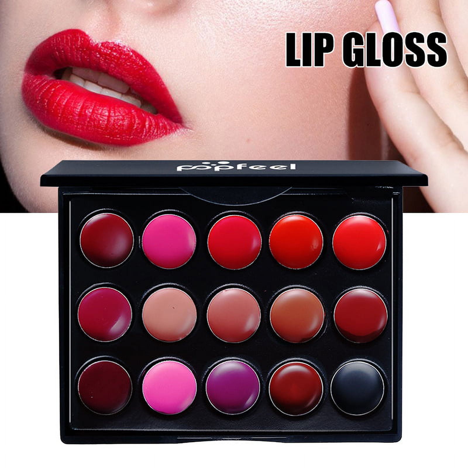 SLAM Beauty Cosmetic 15-Color Lipstick Palette Kit
