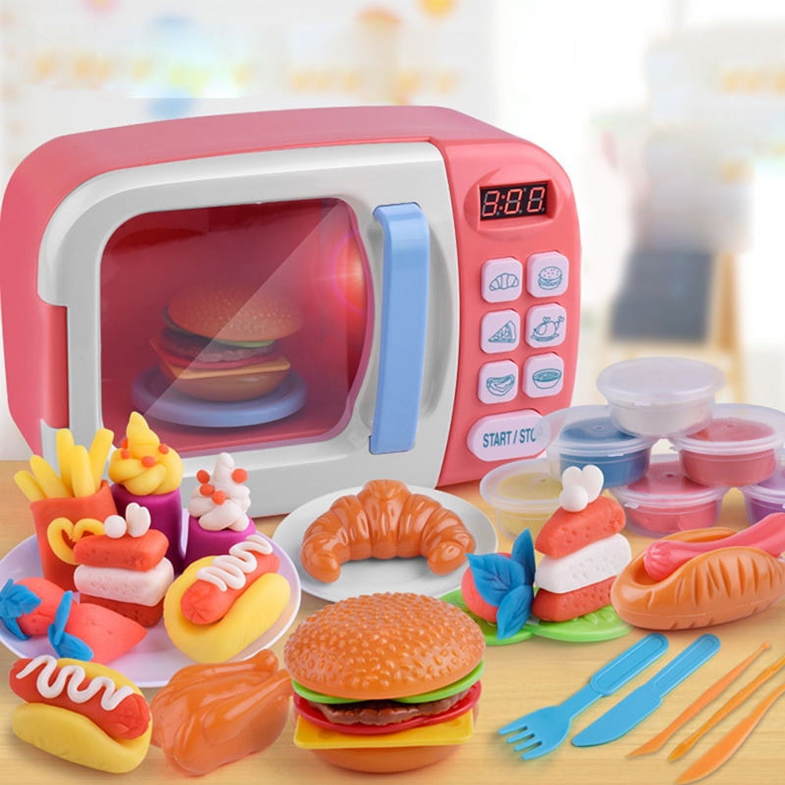 Mini Microwave Oven Simulation Kitchen Mini Toys Kids Children Play House  Toy Classic Pretend Play Toys for Baby Girls Gifts
