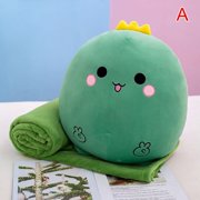 Alextreme Plush Toys Cartoon Cartoon Animal 2-in-1 Pillow and Blanket Combo Cute Air Conditioner Room Car Pillow(A)