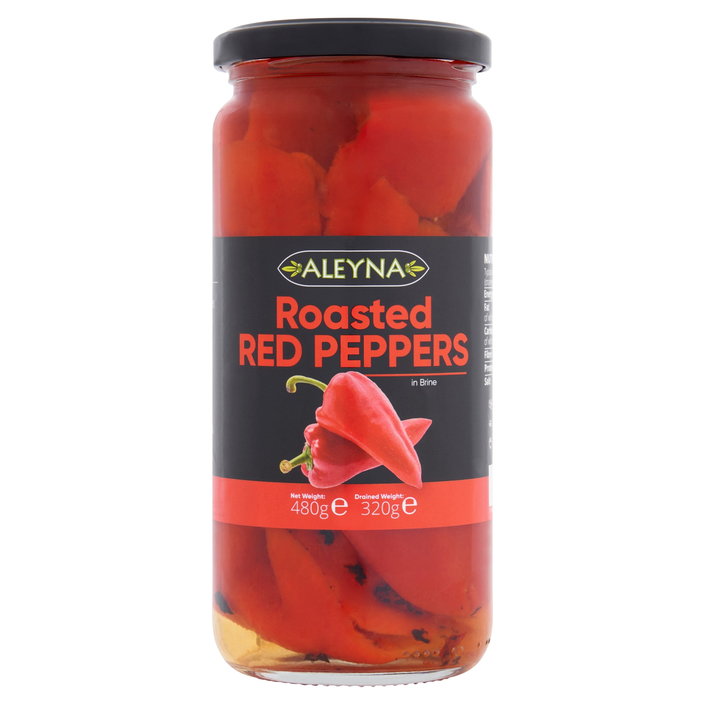 Aleyna Roasted Red Peppers 480G, Imported from Britain