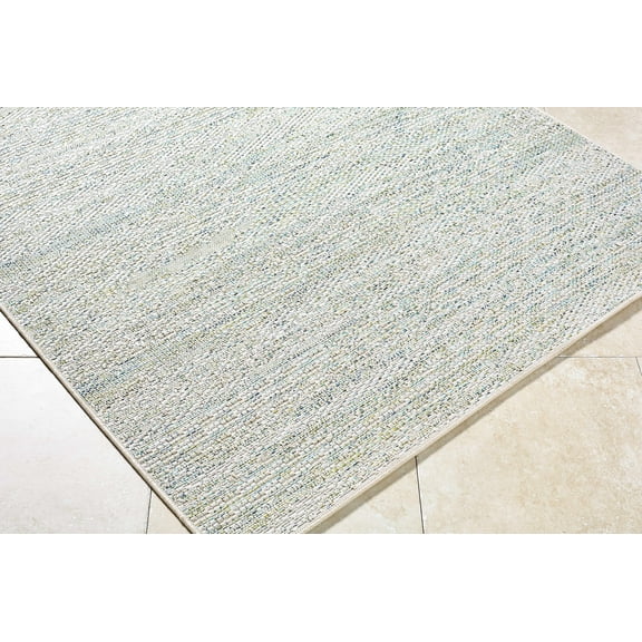 BoutiqueRugs Alezae Traditional, Transitional Area Rug - Outdoor Safe - Ivory, Pale Blue, Light Gray - 7'6" x 10'