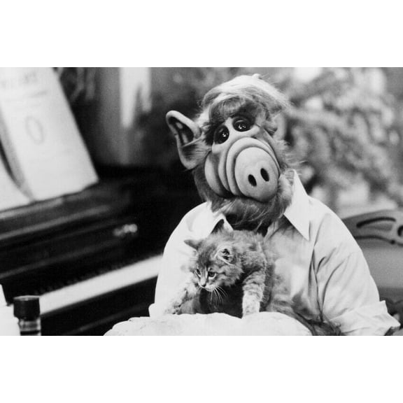 Alf TV series 24x36 inch poster Alf with cat