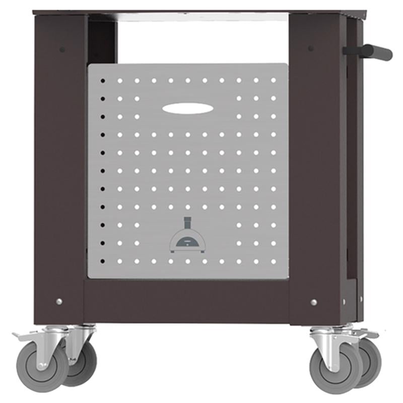 Alfa Multicolored Aluminum and Steel Grill Cart with Wheels