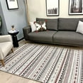 thumbnail image 1 of Alfa Rich 3x10 Red Gray Area Rugs for Living Bedroom Aztec Cotton Washable Pet Friendly Runner, 1 of 5