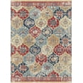 thumbnail image 1 of Alfa Rich 3x5 Area Rugs, Ultra-Thin Boho Red Blue Beige Cream Rug, Non-Slip Machine Washable, Easy Clean, Pet Friendly Runner Rugs, Laundry Rugs, 1 of 1