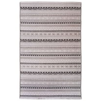 Alfa Rich 3x5 Black Gray Area Rugs for Living Room Bedroom Aztec Cotton Washable Pet Friendly Runner